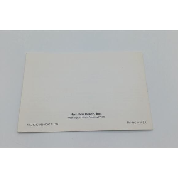 Vintage Booklet Hamilton Beach Blenders with Recipes Manual - Picture 5 of 5